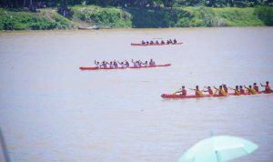 Para peserta lomba bidar di SUngai Musi, Desa Teluk Kijing, Lais, Muba, Selasa (26/8/2025). Foto: Kominfo Muba.
