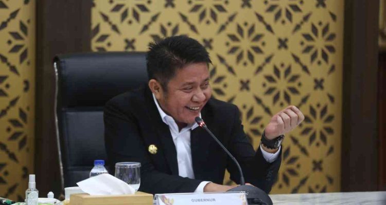 Gubernur Sumsel, Hermen Deru yang memimpin langsung rapat dengan managemen PT Servo, untuk perbaikan jalan dan flyover di Empat Lawang. Foto: Humas Pemprov Sumsel.