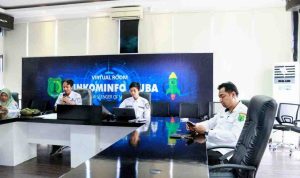 Jerry Rinoldy, ST, MT, Kepala Bidang Persandian Dinkominfo Muba saat bertemu pihak BPJS, JUmat (8/8/2025). Foto: Kominfo Muba.