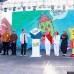 Walikota Palembang, Ratu Dewa yang membuka secara simbolis festival perahu bidar 2025 di Pelataran BKB, JUmat (15/8/2025). Foto: Kominfo Palembang.