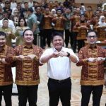 Gubernur Sumsel, Herman Deru saat menghadiri Rapat Kerja Daerah (Rakerda) BPD HIPMI Sumsel Masa Bakti 2025–2028 di Hotel Aryaduta Palembang, Selasa (12/8/2025). Foto: Humas Pemprov Sumsel.