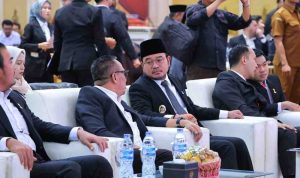 Wawako Palembang, Prima Salam yang hadir di pelantikan HPMI Palembang, Selasa (19/8/2025). Foto: Kominfo Palembang.