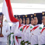 Para Paskibraka Muba yang dikukuhkan Bupati HM Toha, Jumat (15/8/2025). Foto: Kominfo Muba.