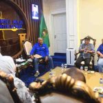 Gubernur Sumsel, Herman Deri menerima audiensi Pengurus Asosiasi Penyelenggara Jasa Internet Indonesia (APJII) Sumsel di ruang tamu gubernur, Jumat (19/9/2025) sore. Foto: Humas Pemprov Sumsel.