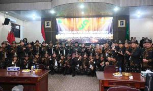 Gubernur Sumsel, Hermen Deru, Bupati Muba, HM Toha, para pejabat dan anggota DPRD Muba, Senin (29/9/2025). Foto: Kominfo Muba.