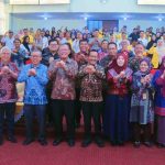 Wabup Muba, Rohman bersama para pejabat Unsri pada kulaih umum Fakultas Keguruan Unsri, Jumat (*12/9/2025). Foto: Kominfo Muba.