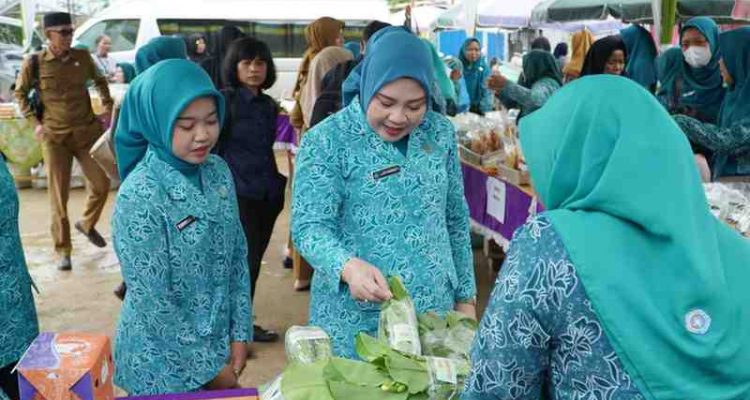 Staf Ahli TP PKK Sumsel, Lidyawati Cik Ujang melakukan kunjungan kerja ke Desa Sumber Makmur, Kecamatan Muara Padang, Banyuasin, Senin (29/9/2025). Foto: Humas Pemprov Sumsel.