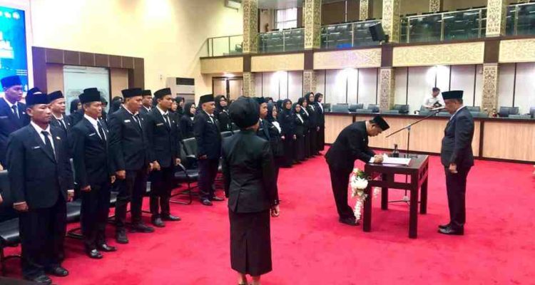 Suasana pelantikan sejumlah pejabat Pemprov Sumsel, Selasa (9/9/2025). Foto: suara publik.id.