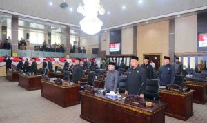 Suasana pembukaan rapat paripurna DPRD Muba, dengan agenda mendengarkan penjelasan Bupati HM Toha tentang RAPBD Perubahan TA 2025, Senin (1/9/2025). Foto: Kominfo Muba.