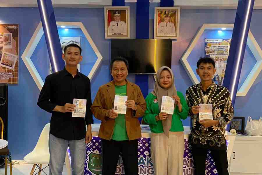 Empat pemuda asal Musi Banyuasin berhasil terpilih bekerja dan studi di Jepang. Foto: Kominfo Muba.