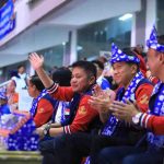 Gubernur Sumsel, Herman Deru saat hadir di pembukaan Pornas Korpri di Stadion Gelora Sriwijaya, Minggu (5/10/2025) malam. Foto: Humas Pemprov Sumsel.