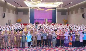 Walikota Palembang, Drs H Ratu Dewa, MSi saat hadir di pengukuhkan Kelompok Kerja (Pokja) Bunda PAUD Kota Palembang di Hotel Grand Zuri, Selasa (14/10/2025). Foto: Kominfo Palembang.