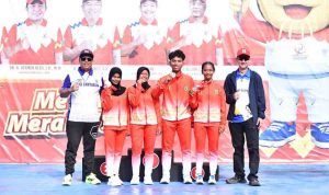 Para atlet Muba yang meraih medali di Porprov XV Sumsel, Senin (20/10/2025). Foto: Kominfo Muba.