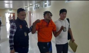 Febrianto, pelaku pembunuh wanita muda yang mayatnya ditemukan di kamar hotel di Palembang. Foto: Kompas.com.