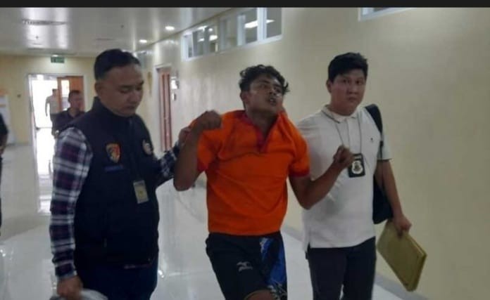 Febrianto, pelaku pembunuh wanita muda yang mayatnya ditemukan di kamar hotel di Palembang. Foto: Kompas.com.