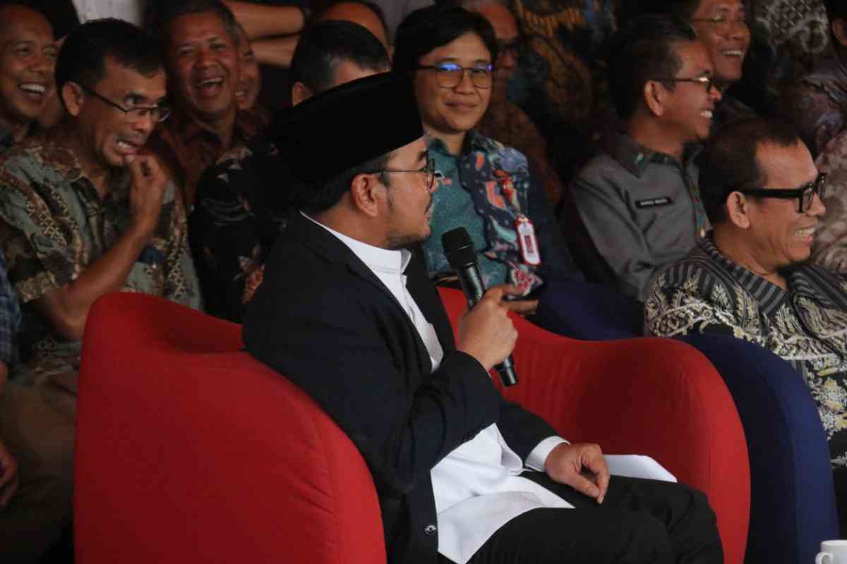 prima Wakil Walikota Palembang, Prima Salam saat menghadiri Dialog Interaktif Gebrakan Sang Pemimpin, di Hotel Novotel Jumat (24/10/2025). Foto; Kominfo Palembang.