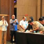 Wagub Sumsel, Cik Ujang saat menghadiri Gathering dan PKS Massal Developer BNI Wilayah 03 yang digelar di Palembang, Jumat (17/10/2025). Foto: Humas Pemprov Sumsel.