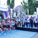 Sekda Sumsel, Edrward Candra melepas ribuan peserta Korpri Run 2025 di halaman DPRD Sumsel, Sabtu (11/10/2025). Foto: Pemprov Sumsel.