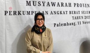 Sri Andriani., M.I.Kom., Ketua Perkumpulan Angkat Berat Seluruh Indonesia (PABERSI) Provinsi Sumatera Selatan (Sumsel). Foto: IST