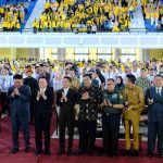 Bupati Muba, HM Toha bersama sejumlah kepala daerah menghadiri puncak Dies Nataslis Unsri, Senin (3/11/2025). Foto: Kominfo Muba.