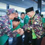 Wabup Muba, Rohman saat hadir di pelantikan pengurus GP Ansor, Muba, Selasa (25/11/2025). Foto: Kominfo Muba.
