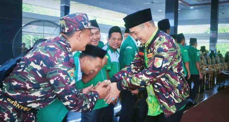 Wabup Muba, Rohman saat hadir di pelantikan pengurus GP Ansor, Muba, Selasa (25/11/2025). Foto: Kominfo Muba.