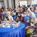 Bunda PAUD Musi Banyuasin (Muba), Hj. Fatimah Toha yang hadir di puncak HUT BPMP Sumsel di Inderalaya, Kamis (22/1/2026), Foto: Kominfo Muba.