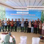 Para [ejabat Bak Sumsel Babale Cabang Palembang dan pejabat di Dinas PMPTSP Palembang melakukan Nota Kesepahaman (MoU) pembayaran Persetujuan Bangunan Gedung (PBG) melalui virtual account (VA), JUmat (13/2/2026). Foto: Kominfo Palembang.