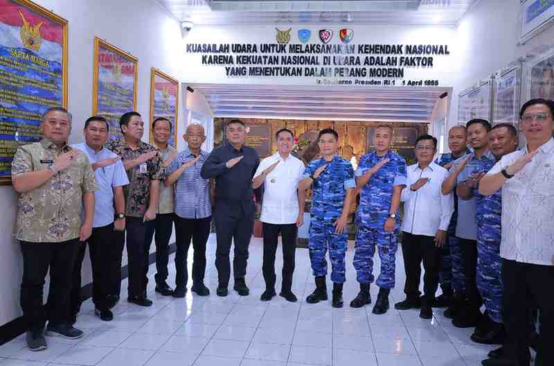 Walikota Palembang, Ratu Dewa bersilaturrahim ke Mako Lanud Sri Mulyono Herlambang (SMH), Jumat (20/2/2026) Foto: Kominfo Palembang.