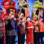 Sekda Sumsel, Edward Chandra menghadiri Imlek bersama warga keturunan Thionghoa di Grand Rajawali Palembang, Senin (16/2/2026) malam. Foto: Humas Pemprov Sumsel.