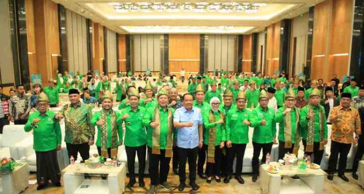 Wakil Gubernur Sumatera Selatan (Sumsel), H. Cik Ujang menghadiri Pengukuhan Pengurus, Orientasi Politik, dan Musyawarah Kerja Wilayah (Muskerwil) Dewan Pengurus Wilayah (DPW) Partai Kebangkitan Bangsa Sumsel masa bakti 2026–2031. Kegiatan tersebut berlangsung di Hotel Santika Premiere Palembang, Sabtu (14/2/2026). Foto: Humas Pemprov Sumsel.