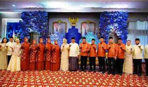 Bupati Muba, HM Toha dan Wabup Rohman saat silaturrahim ke Gubernur Sumsel Herman deru di Griya Agung, Minggu (21/3/2026). Foto; Kominfo Muba.