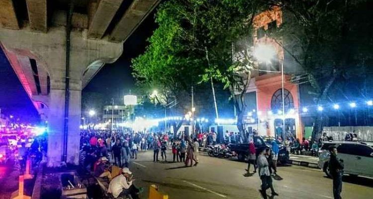 Suasana kawasan pedesterian Jalan Sudirman Palembang, yang kini sudah ditutup. Foto: IST