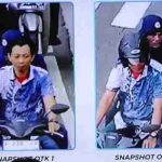 Tangkapan layar CCTV dua pelaku penyiraman air keras kepada aktivis Kontras. Foto: screenshot medsos.