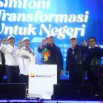 Gubernur Sumatera Selatan, Dr. H. Herman Deru menghadiri puncak peringatan Hari Ulang Tahun (HUT) ke-45 PT Bukit Asam Tbk (PTBA) yang digelar di lapangan gedung utama PTBA, Tanjung Enim, Kabupaten Muara Enim, Jumat (10/04/2026) malam. Foto: Humas Pemprov Sumsel.