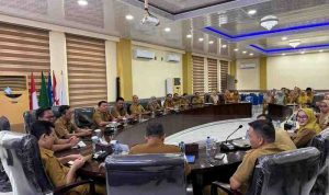 Silaturahmi dan konsolidasi internal di Badan Pengelola Pajak dan Retribusi Daerah (BPPRD), Dinas Koperasi dan UKM, dan Dinas Pendidikan dan Kebudayaan Kabupaten Mubs, Selasa (7/4/2026). Foto: Kominfo Muba.