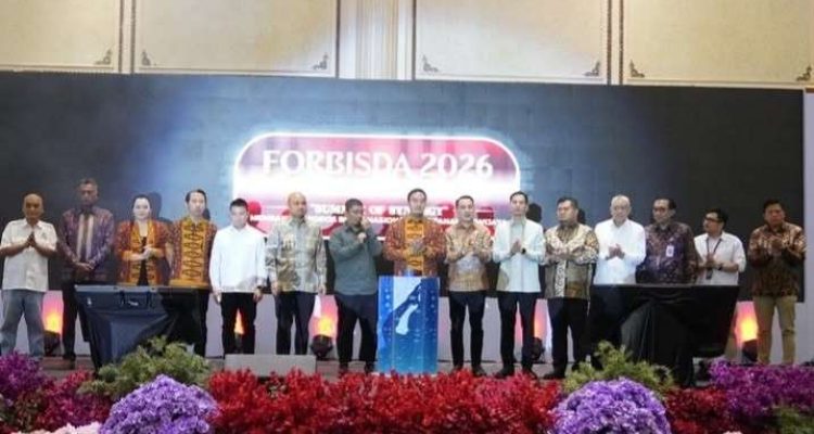 WAKIL Ketua DPRD Sumsel, H. Nopianto, SSos, MM menghadiri pembukaan Forum Bisnis Daerah (Forbisda) 2026 yang digelar BPD HIPMI Sumsel di The Sultan Convention Center, Palembang, Rabu (29/4/2026). Foto: IG Humas DPRD Sumsel.