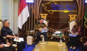 Gubernur Sumsel, Herman Deru saat menerima pengurus AFI di Ruang Tamu Gubernur Sumsel, Kamis (16/4/2026). Foto: Humas Pemprov Sumsel.