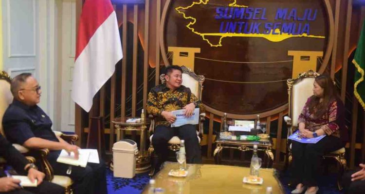 Gubernur Sumsel, Herman Deru saat menerima pengurus AFI di Ruang Tamu Gubernur Sumsel, Kamis (16/4/2026). Foto: Humas Pemprov Sumsel.