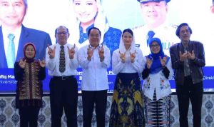 Wakil Gubernur Sumatera Selatan (Sumsel), H. Cik Ujang dan Wamendag RI Dyah Roro Esti Widya Putri, dalam kuliah umum bertema “Empowering Growth: Young Entrepreneurs for a Better Future” di Universitas Sriwijaya (Unsri), Kamis (16/4/2026). Foto: Humas Pemprov Sumsel.