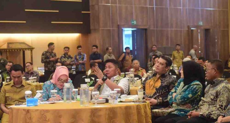 Gubernur Sumsel, Herman Deru saat menyampaikan usulan saat menghadiri Sarasehan Nasional MPR RI, Selasa (19/5/2026) yang membahas alternatif pembiayaan pembangunan daerah. Foto: Humas Pemprov Sumsel.