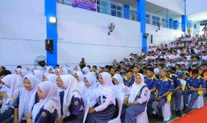 Para siswa SMK saat pembukaan Lomba Kompetensi Siswa (LKS) Sekolah Menengah Kejuruan (SMK) Tingkat Provinsi Sumatera Selatan Tahun 2026 di SMK Negeri 2 Palembang, Selasa (19/5/2026). Foto: Humas Pem,prov Sumsel.