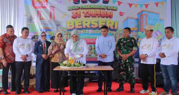Puncak peringatan HUT ke-31 RSUD Palembang BARI dihadiri Sekretaris Daerah Kota Palembang, Aprizal Hasyim, Jumat (19/6/2026). Foto: Kominfo Palembang.