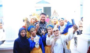 Gubernur Sumatera Selatan, Dr. H. Herman Deru menghadiri Silaturahmi Petanggan (asal Komering Betung) di Belitang Mulia, Kabupaten OKU Timur, Minggu (31/5/2026). Foto: Humas Pemprov Sumsel.