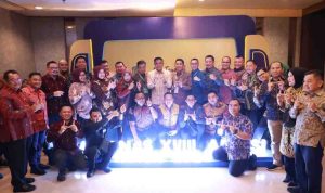 Sekretaris Daerah Kota Palembang, Aprizal Hasyim menghadiri pembukaan Rapat Kerja Nasional (Rakernas) XVIII Asosiasi Pemerintah Kota Seluruh Indonesia (APEKSI) di Grand City Hall, Medan, Rabu (1/7/2026). Foto: Kominfo Palembang.