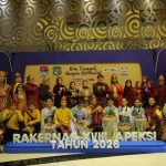 Pemerintah Kota Palembang turut ambil bagian dalam kemeriahan tersebut. Kontingen Palembang dipimpin langsung oleh Sekds Kota Palembang didampingi Ketua TP PKK Kota Palembang, ketua DWP Kora Palembang, jajaran kepala OPD, camat, serta peserta yang mengenakan busana adat khas Palembang. Foto: Kominfo Palembang.