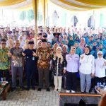 Bupati Musi Banyuasin H M Toha Tohet, SH menghadiri penilaian Lomba Desa dan Kelurahan Tingkat Provinsi Sumatera Selatan Tahun 2026 di Desa Kasamaran, Kecamatan Babat Toman, Rabu (1/7/2026). Foto: Kominfo Muba.
