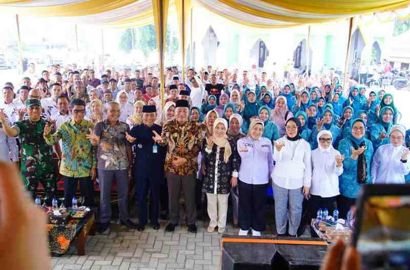 Bupati Musi Banyuasin H M Toha Tohet, SH menghadiri penilaian Lomba Desa dan Kelurahan Tingkat Provinsi Sumatera Selatan Tahun 2026 di Desa Kasamaran, Kecamatan Babat Toman, Rabu (1/7/2026). Foto: Kominfo Muba.