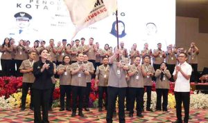 Wali Kota Palembang, Ratu Dewa menghadiri sekaligus menyaksikan pelantikan Pengurus Komite Olahraga Masyarakat Indonesia (KORMI) Kota Palembang Masa Bakti 2026–2030 yang dipimpin oleh Zulfikar Muharrami, Rabu (8/7/2026). Foto: Kominfo Palembang.