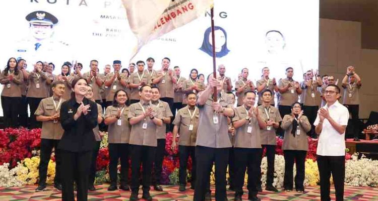 Wali Kota Palembang, Ratu Dewa menghadiri sekaligus menyaksikan pelantikan Pengurus Komite Olahraga Masyarakat Indonesia (KORMI) Kota Palembang Masa Bakti 2026–2030 yang dipimpin oleh Zulfikar Muharrami, Rabu (8/7/2026). Foto: Kominfo Palembang.